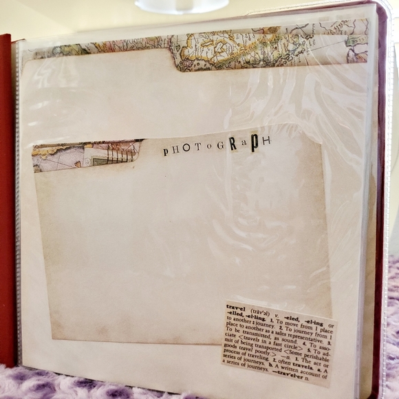 Creative Impulse Colorbok Travel themed scrapbook journal 8×8 add photos easily - Picture 2 of 6